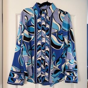 Rachel Zoe Vibrant Button Down Shirt